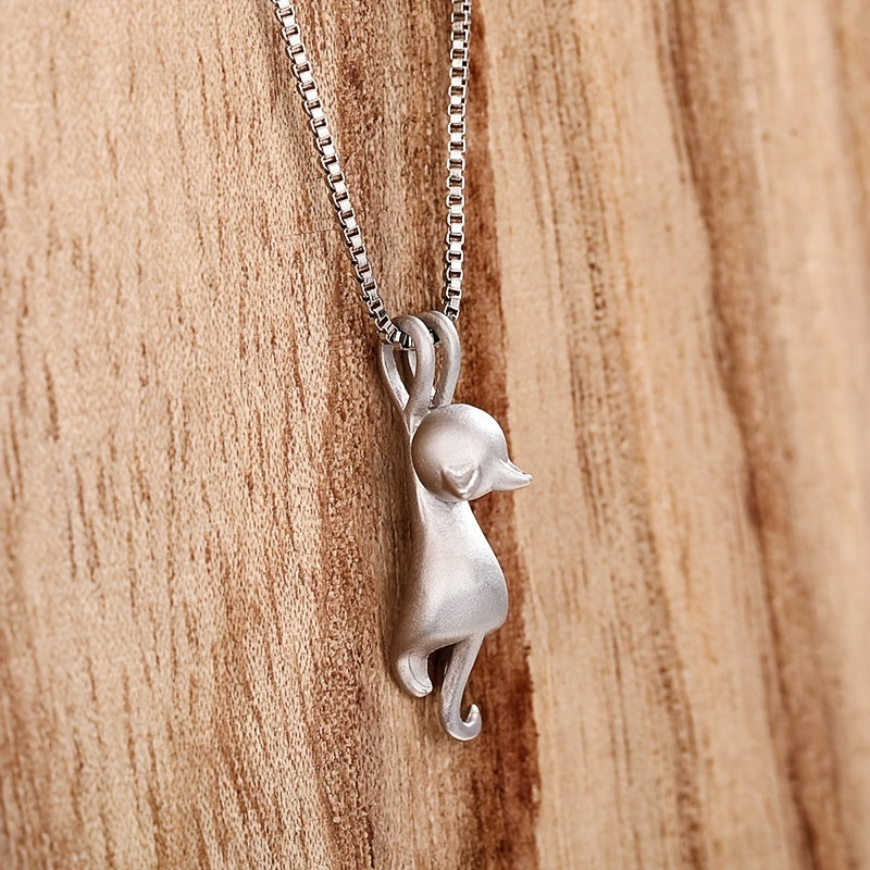 Simple and cute cat shape pendant necklace ladies daily casual party jewelry lover birthday gift