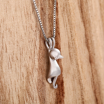 Simple and cute cat shape pendant necklace ladies daily casual party jewelry lover birthday gift