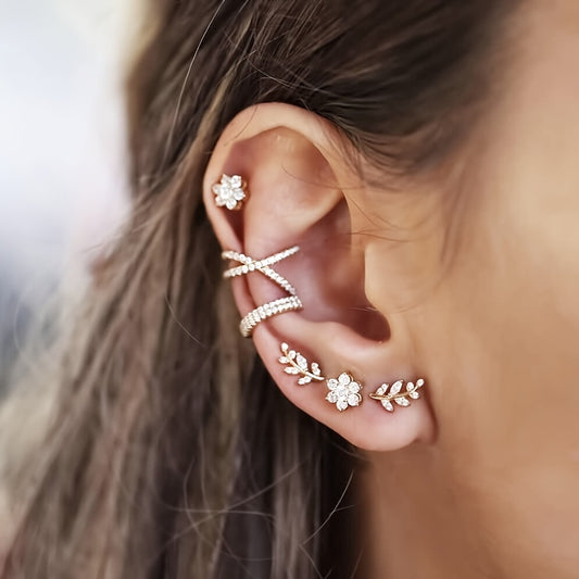 6-Piece Personalized Bohemian Crystal Mosaic Earrings Party Jewelry Gift