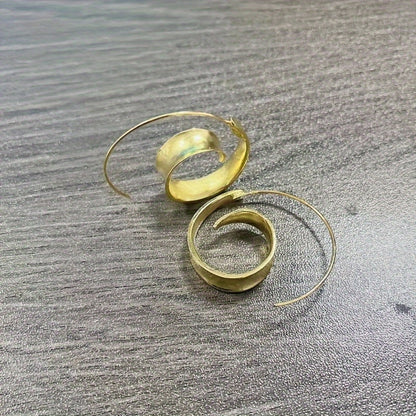 Personalized Round Spiral Leaf Design Gold/Silver Pendant Earrings Vintage Elegant Style Zinc Alloy Silver Plated Jewelry Daily Casual