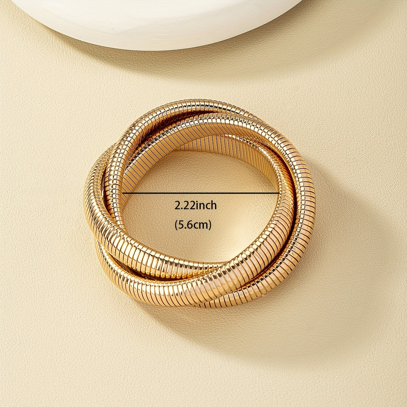 Punk style stacked three-layer cross-woven bracelet personalized bracelet Women's gift