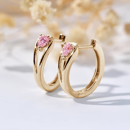 Elegant minimalist style zircon ring earrings, ladies, fashion, daily, party, casual, earrings