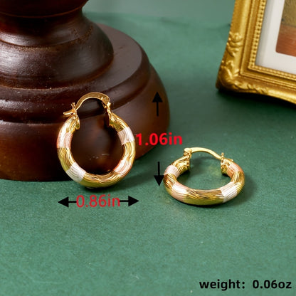 Leverback loop earrings, chunky O-shaped earrings, suitable for casual and formal wear