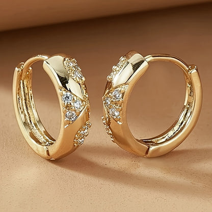 A pair of elegant vintage style earrings, suitable for women, with synthetic cubic Zirconia, copper material, nickel plating is harmless, April birthstone, suitable for daily and party occasions
